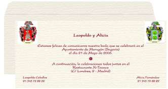 invitacion boda heraldica